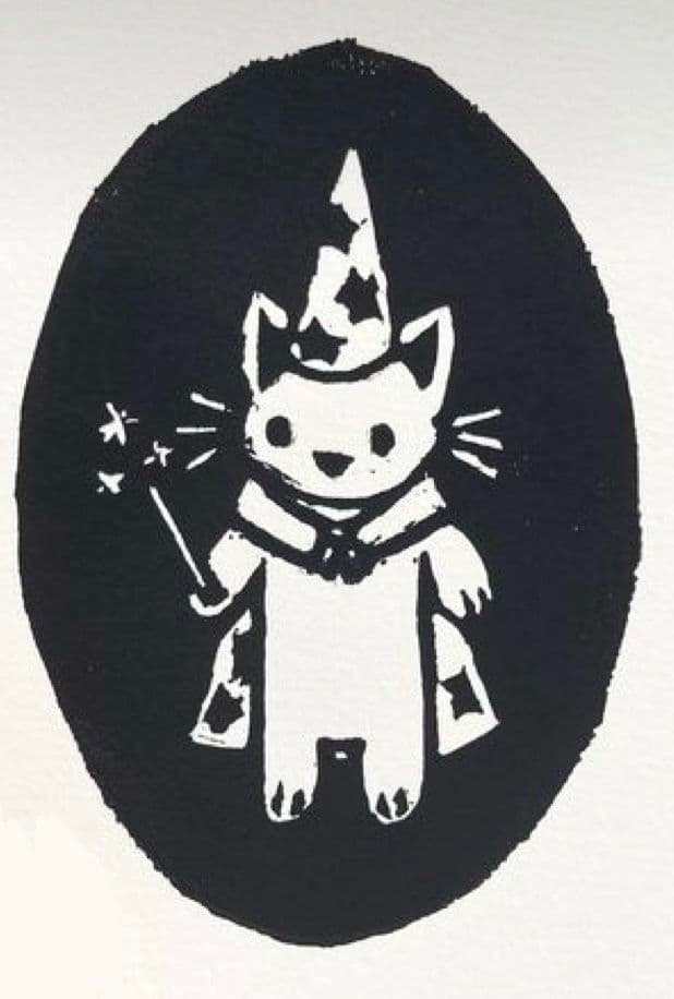 Gatito mago, dibujo de Norte Café
